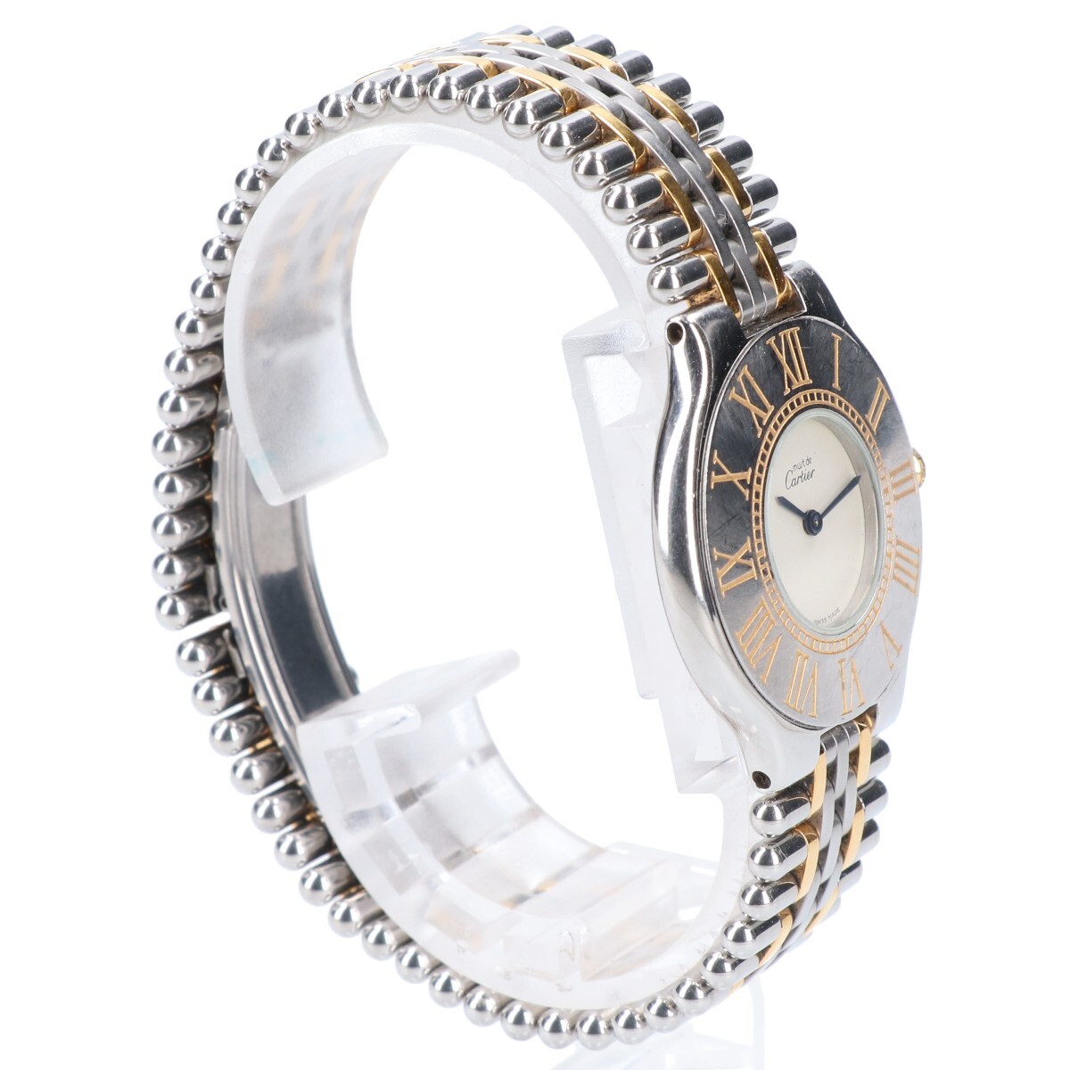 Cartier カルティエ カルティエマスト21 ヴァンテアン コンビ クオーツ 腕時計 シルバー/ゴールド レディースの画像5
