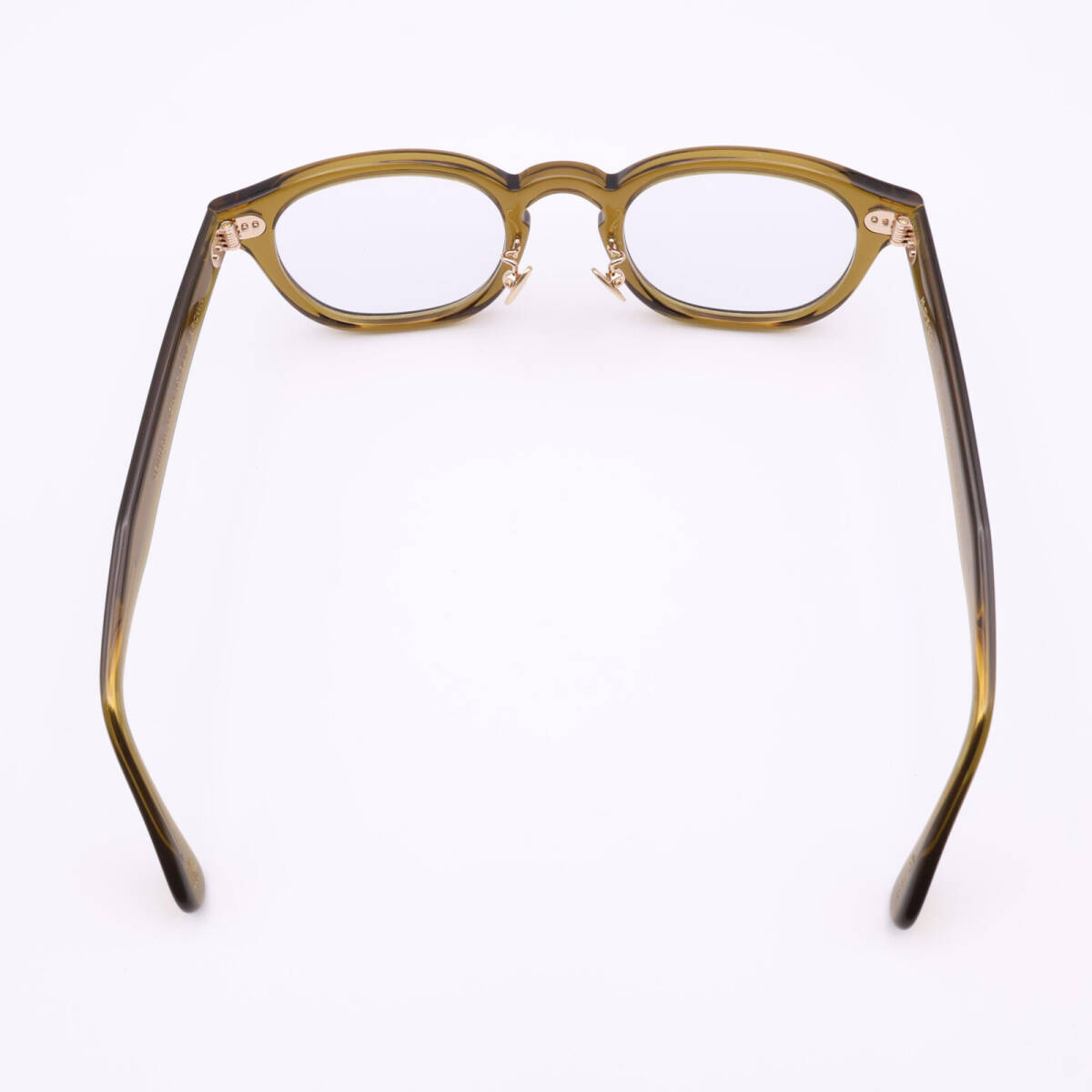 【1円/美品】 MOSCOT モスコット LEMTOSH OLIVE BROWNメガネフレーム 眼鏡 49□24-145_画像6