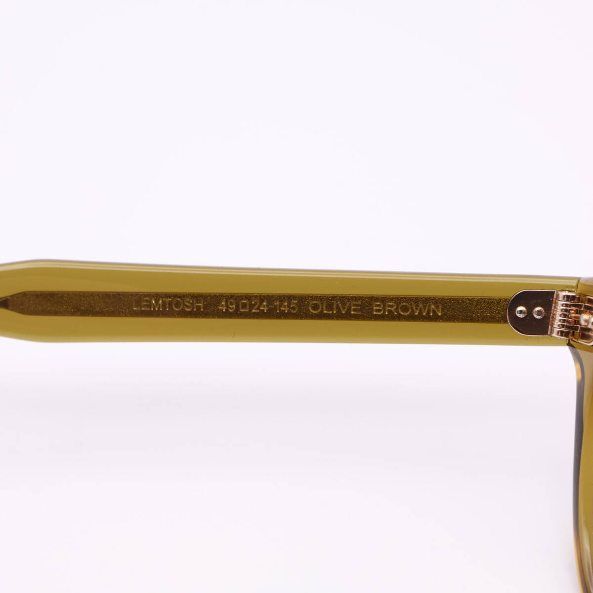 【1円/美品】 MOSCOT モスコット LEMTOSH OLIVE BROWNメガネフレーム 眼鏡 49□24-145の画像7