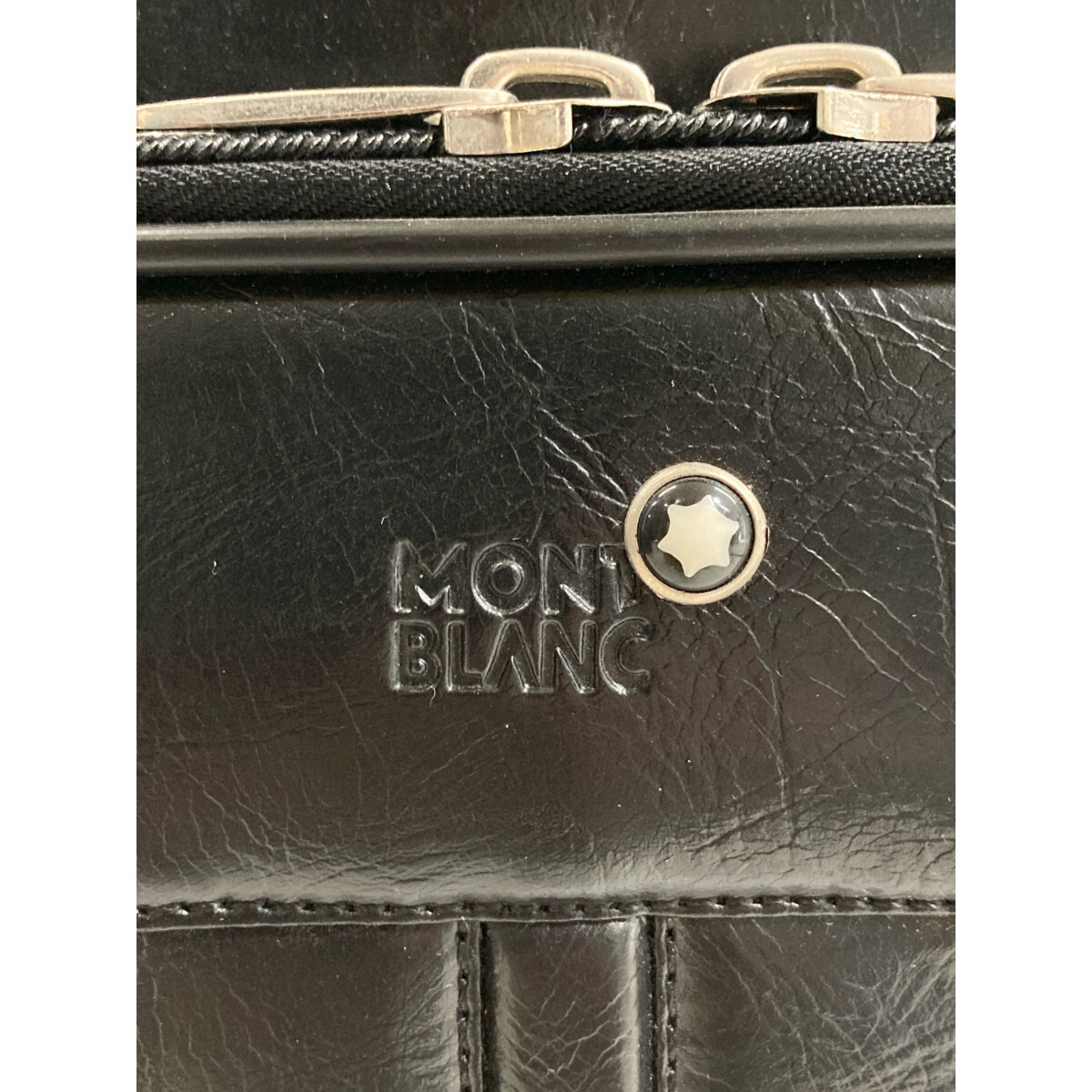 1円 MONTBLANC モンブラン ブラック レザー キャリーケース キャリーバッグ_画像7