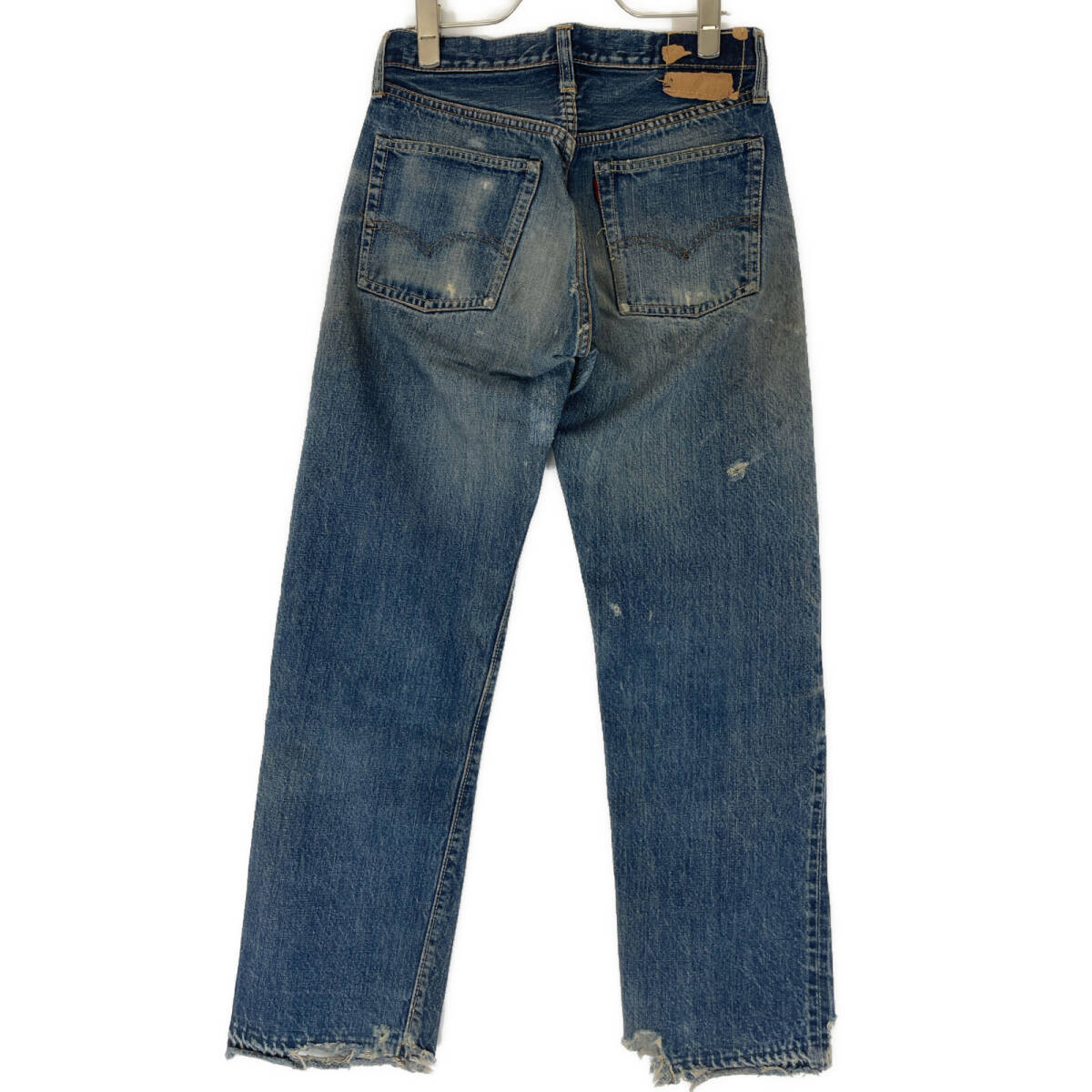 1円 LEVI‘S リーバイス 66前期 ボタン裏6 ビッグE 両面不均等V ポケット裏シングルステッチ ボタンフライデニム ボトムス W70cmの画像2