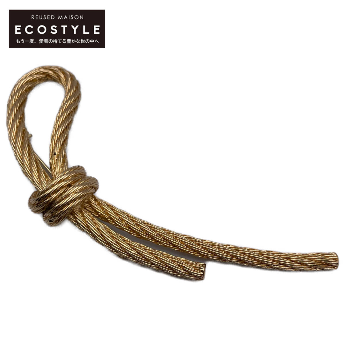 1 jpy Christian Dior Christian Dior Gold GP rope design brooch brooch 