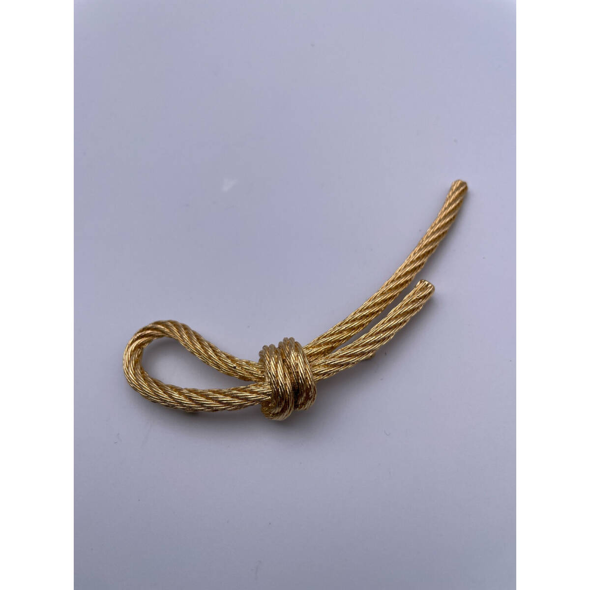 1円 Christian Dior クリスチャンディオール ゴールドGP ロープデザイン ブローチ ブローチ_画像4