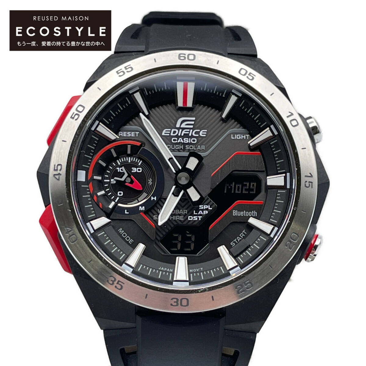 1円 CASIO カシオ ECB-2200YP-1AJF EDIFICE ソーラー式 アナデジ Bluetooth搭載 腕時計 腕時計の画像1