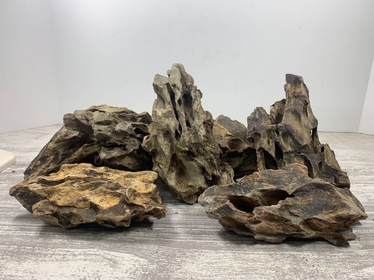 .. stone * large small MIX ( large 3kg+ small 1Kg) *2450 jpy start ( nature stone | layout stone | aquarium | aquarium )