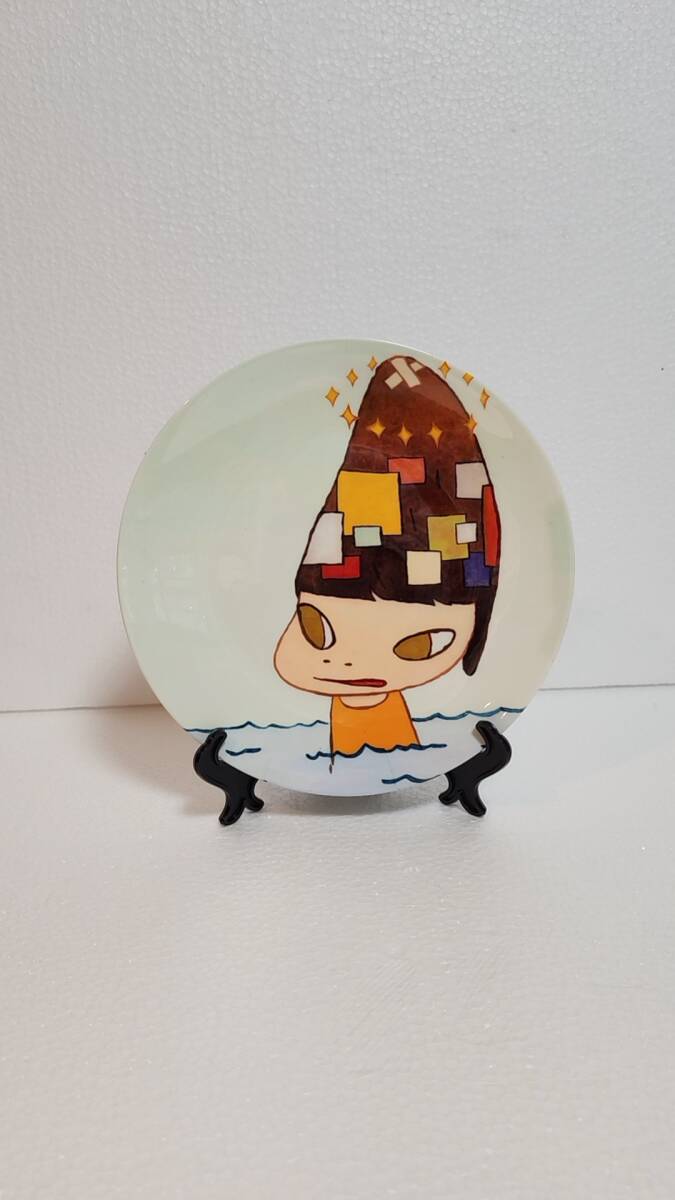 【模写】奈良美智 Yoshitomo Nara Ceramic 飾り皿 PLATE Diam. 20CM #22_画像1