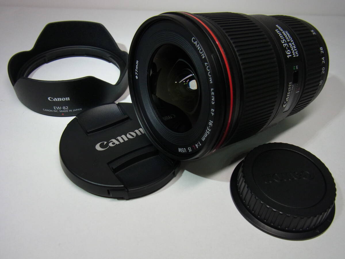 キャノン Canon EF16-35mm 4L IS USM ★フード付・カメラ専門店にて動作確認済みの画像1