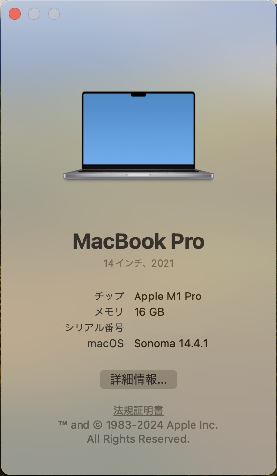 14インチMacBook Pro A2442 M1 Pro 10コア CPU 16コア GPU 16GBユニファイドメモリ 1TB SSD バッテリー最大容量90%_画像7