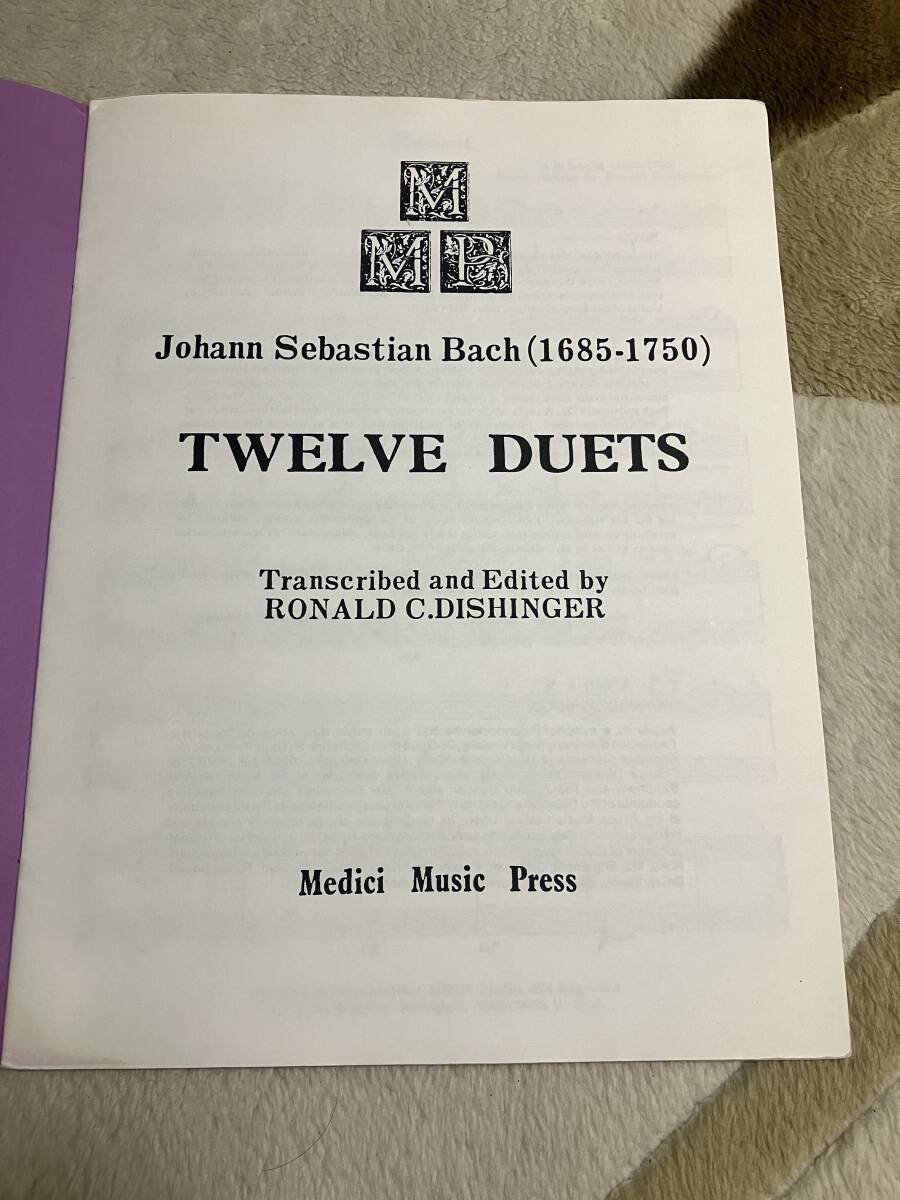 Bach,バッハ Johann Sebastian (Dishinger) Duets (12), from the Anna Magdalena Bach Notebook (Dishinger) １２デュエットの画像3