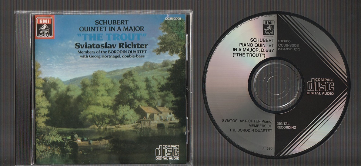 即決 送料込み リヒテル EMI初期盤 シューベルト ます CC38-3008 国内初期3800円盤CD 旧規格 RICHTER SCHUBERT ボロディンSQの画像1
