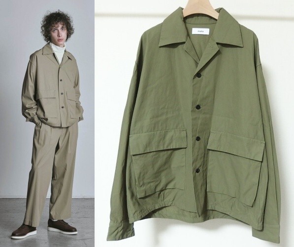 20AW marka マーカ UTILITY SHIRT hard twist cotton twill ユーティリティ シャツ 2_画像1