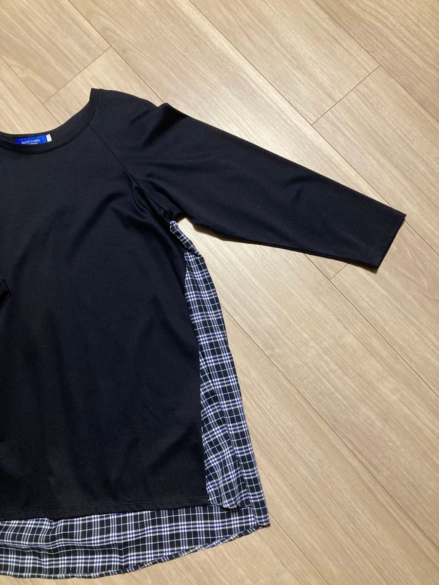 ブルーレーベルクレストブリッジ　カットソー　ネイビー　Tシャツ　未使用　M 長袖七分袖　チュニック