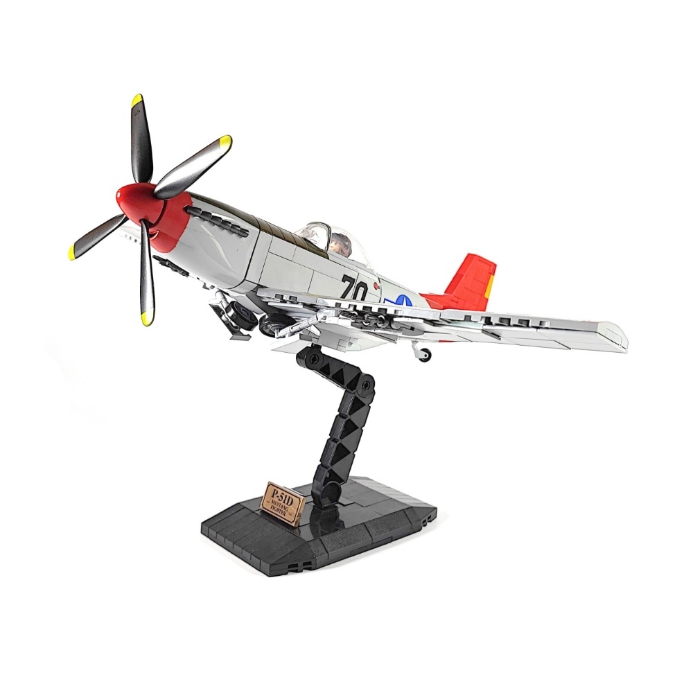 P-51Dマスタング ムスタング WWⅡ アメリカ軍 ミニフィグ ブロック戦闘機 パンツァーブロックス 送料無料 国内発送 ESシリーズ_画像6