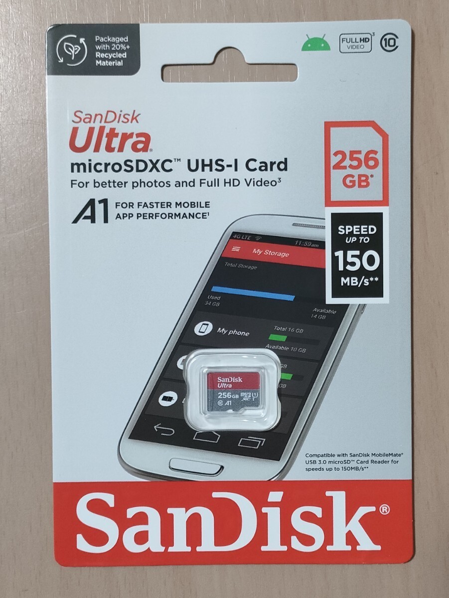 ☆ SanDisk microSDXCカード 256GB Class10 SDSQUAC-256G-GN6MN 新品 人気モデル 証明書付き 送料無料(サンディスク)の画像1