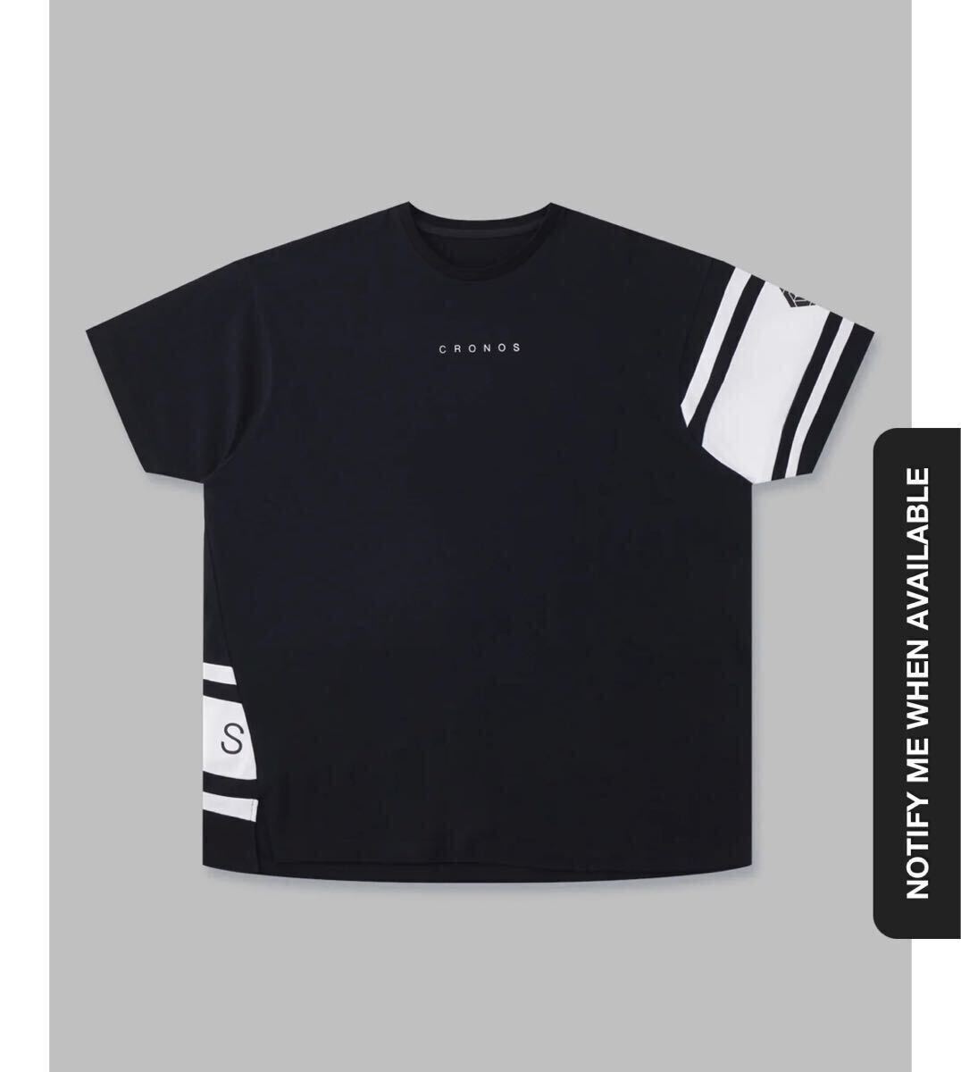 新品 未使用 クロノス CRONOS TシャツSサイズ ブラック black CR−TS−0065-031 36(s)の画像1