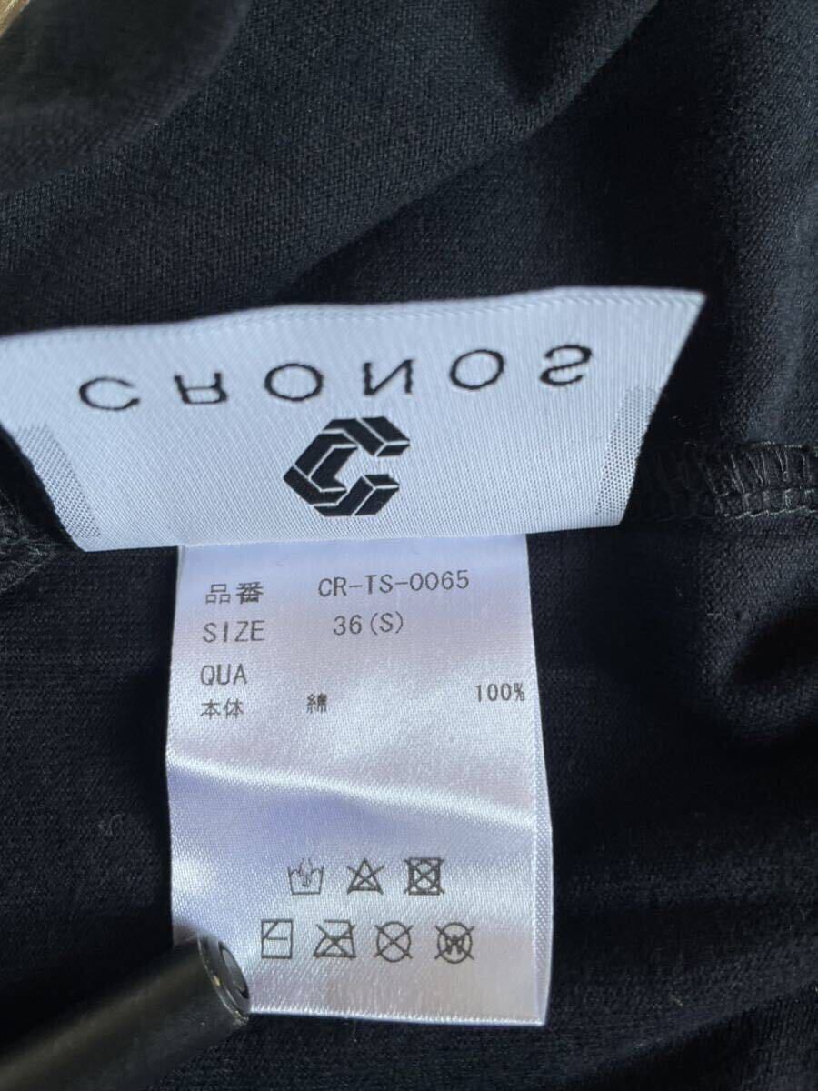 新品 未使用 クロノス CRONOS TシャツSサイズ ブラック black CR−TS−0065-031 36(s)の画像10