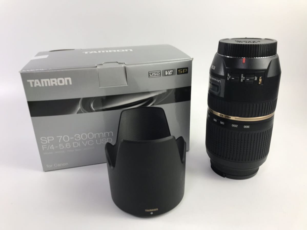 1000円〜■★動作未確認★ カメラレンズ TAMRON SP 70-300mm F/4-5.6 Di VC USD Canon用 望遠レンズ ★okoy-2640865-242★ p6173の画像1