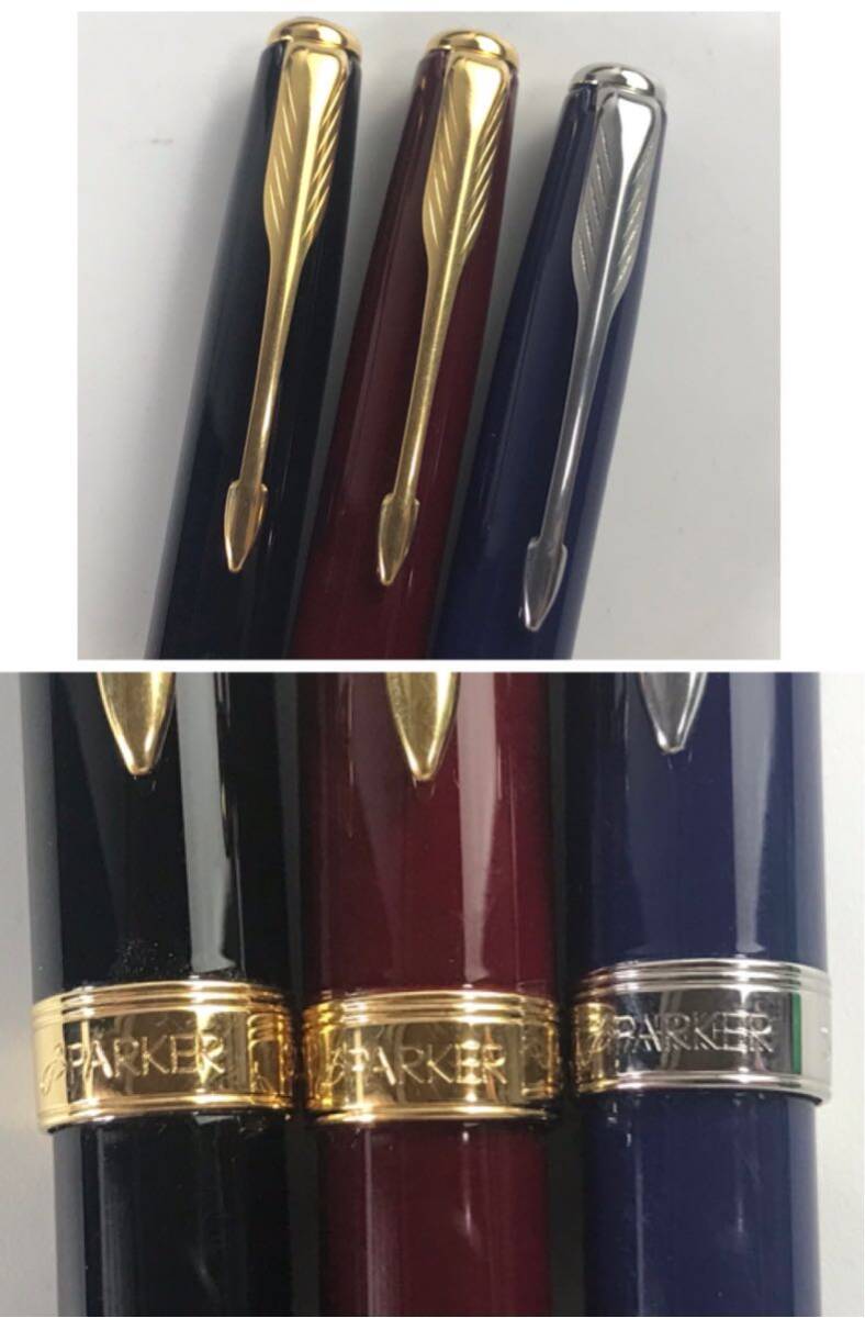 1000円〜■★筆記確認済★ ボールペン PARKER パーカー デュオフォールド SONNET 替えインク ケース付 まとめ ★okoy2590099-103★p6139_画像4