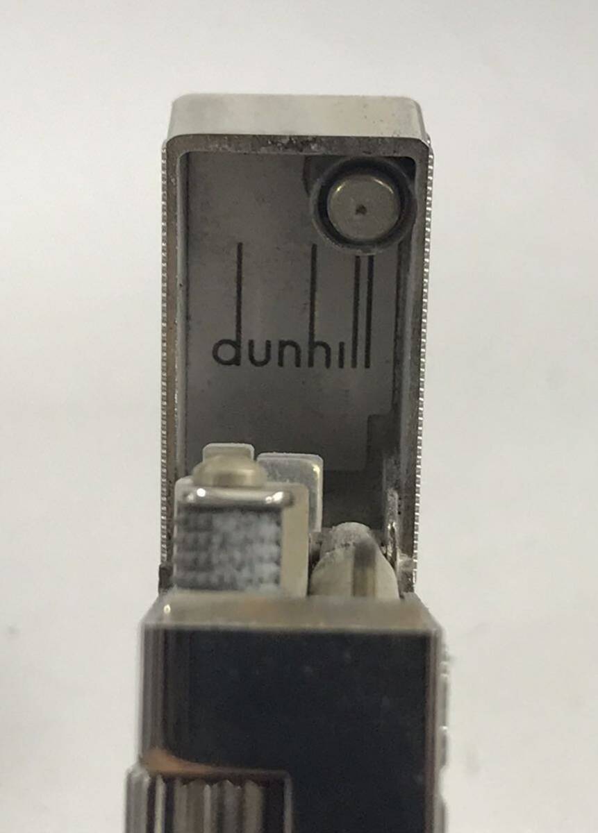 1000円〜■★着火未確認★ ガスライター dunhill ダンヒル ロゴデザイン ローラー式 ストライプ シルバー ★okoy2604499-346★p6155の画像5