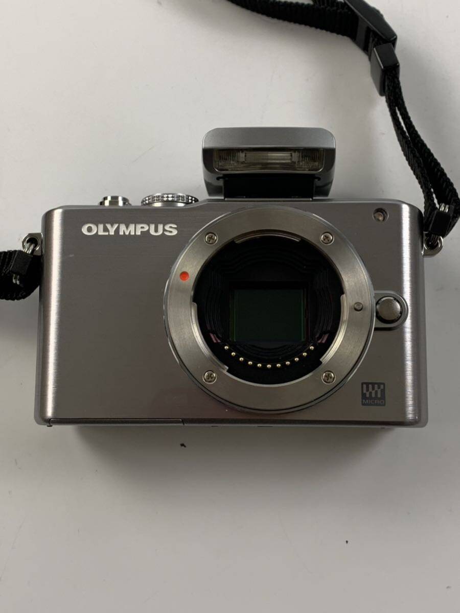 1000円~■★通電確認のみ★OLYMPUS オリンパス PEN Lite E-PL3 ミラーレス一眼カメラ 14-42mm 40-150mm★okoy2611137-324★t9069の画像2