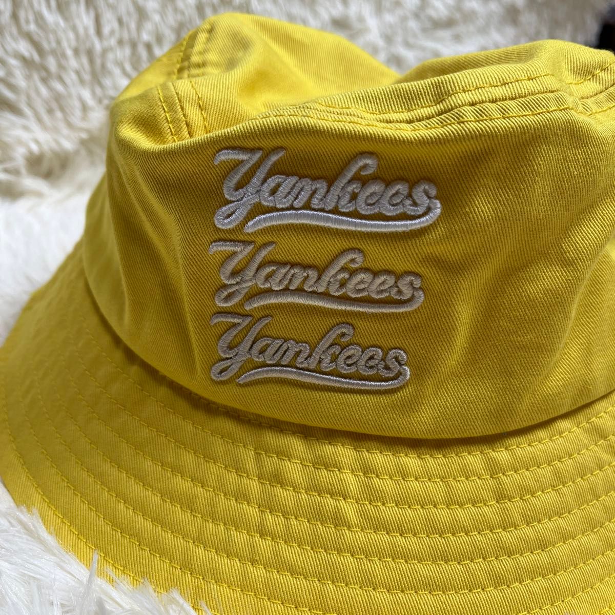 新品未使用　MLB 韓国　バケハ　バケットハット　帽子　ニューヨークヤンキース