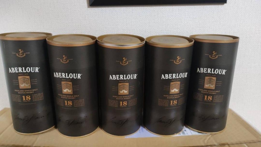 abelawa-18 year ABERLOUR unopened box attaching whisky 5 pcs set 