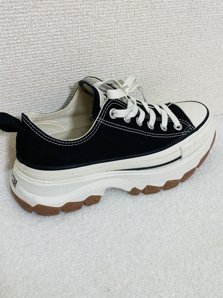 【美品】CONVERSE ALL STAR TREAKWAVE OX 24cm コンバース オールスター 厚底 スニーカー ブラック 黒 ローカット _画像4