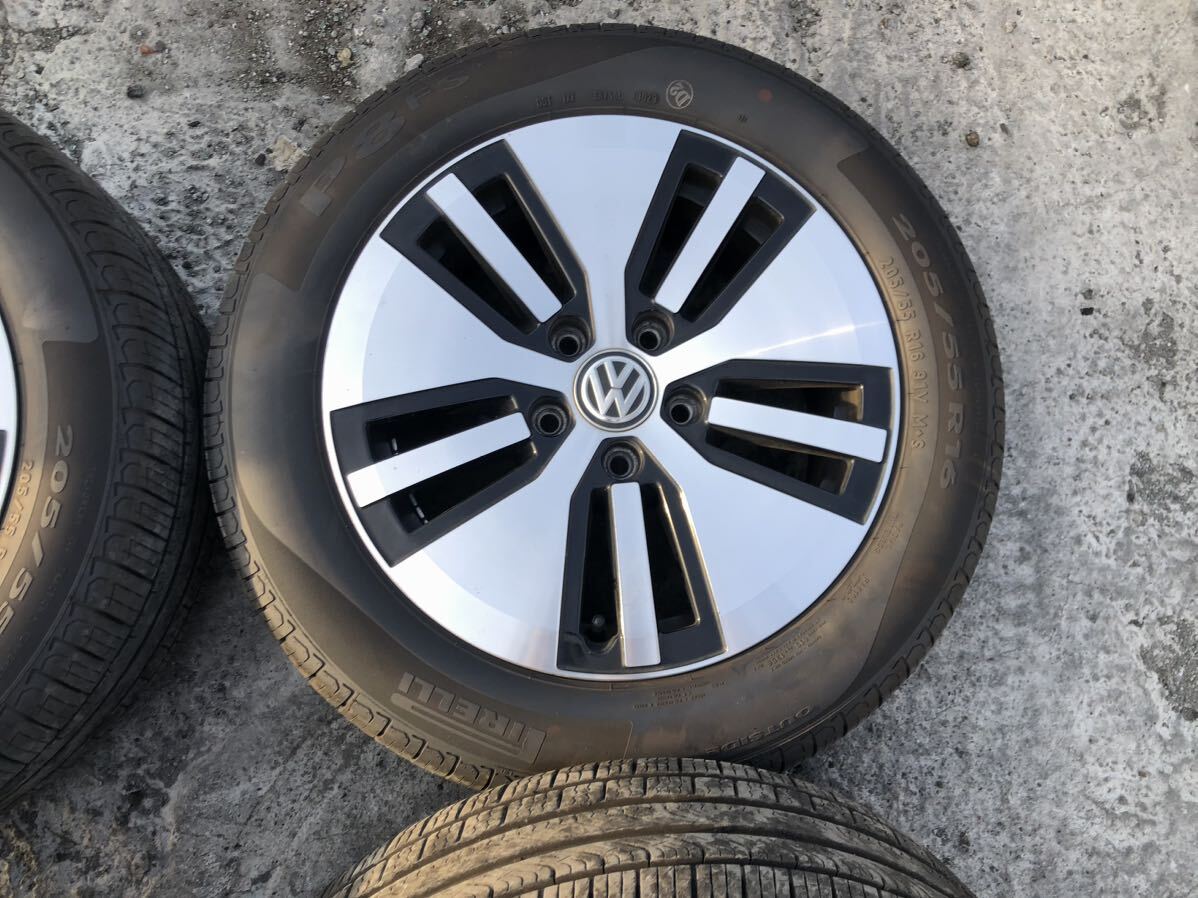 VW フォルクスワーゲン E-ゴルフ AUEAZ 純正 タイヤ付きホイール 16×6.5J+46 205/55R16 16インチ PCD 112 ゴルフ Pirelli P8 2023の画像3
