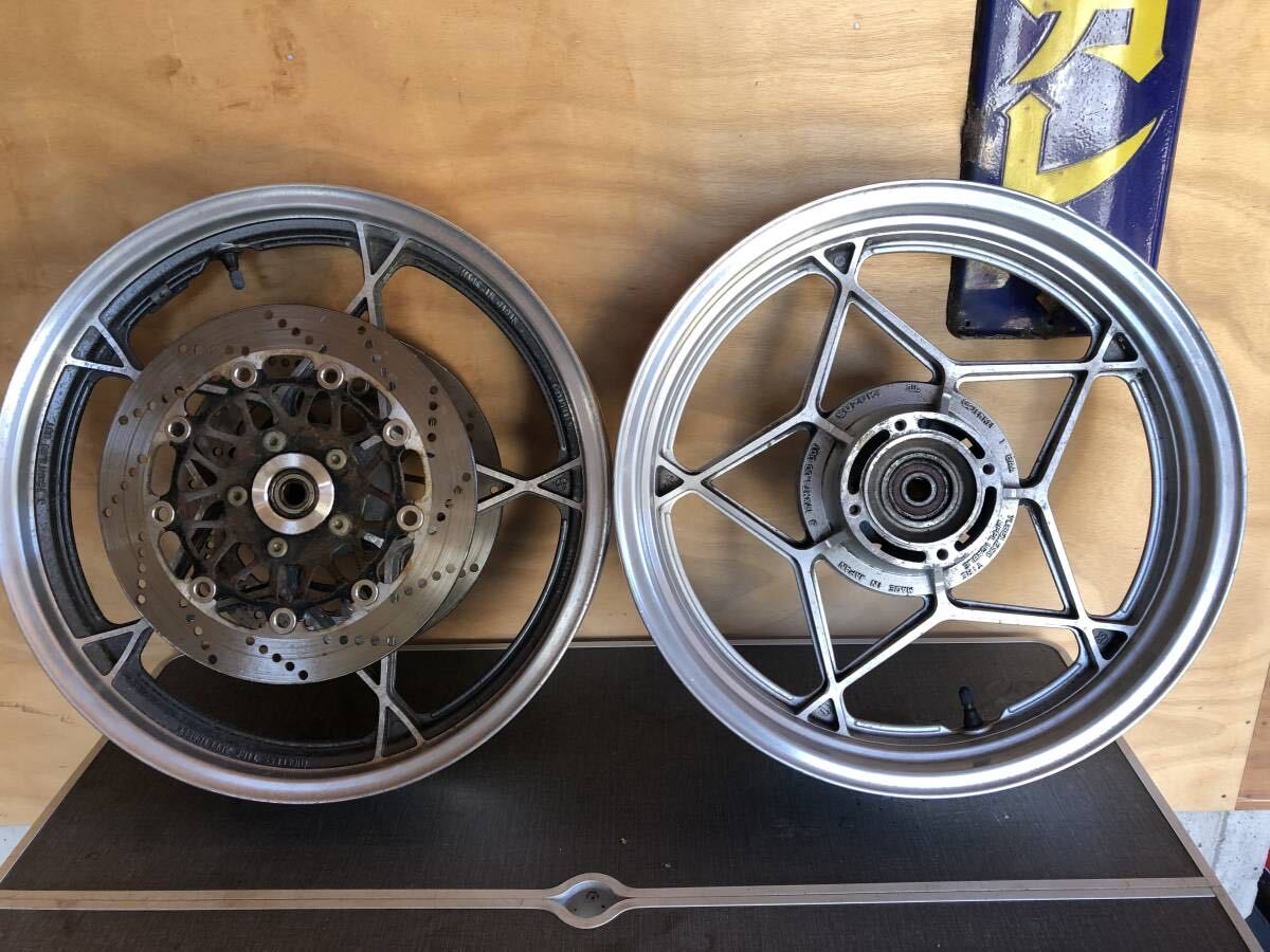 ※ GK77 スズキ刀400 純正前後ホイール GK79インパルス流用等の画像1