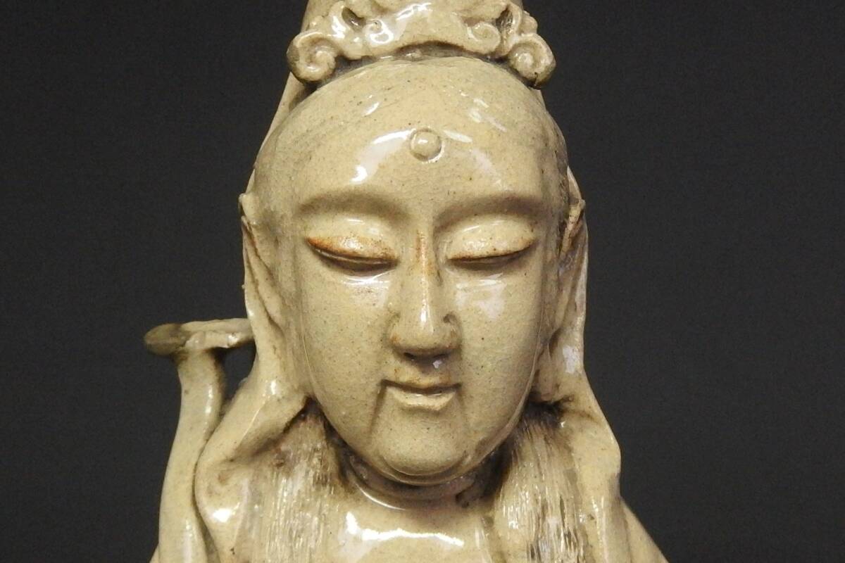 [240422⑨] Edo времена белый Satsuma . звук сиденье изображение буддизм изобразительное искусство China изобразительное искусство 