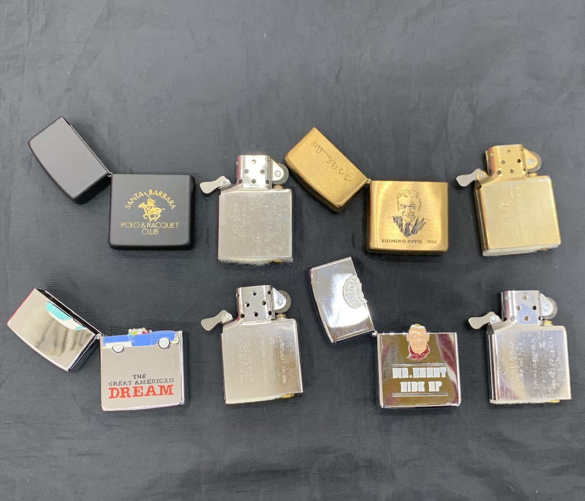 【5AS名04004F】1円スタート★4本まとめ★ZIPPO★ゴールド★シルバー★ブラック★喫煙具★オイルライター★火花確認済★中古_画像5