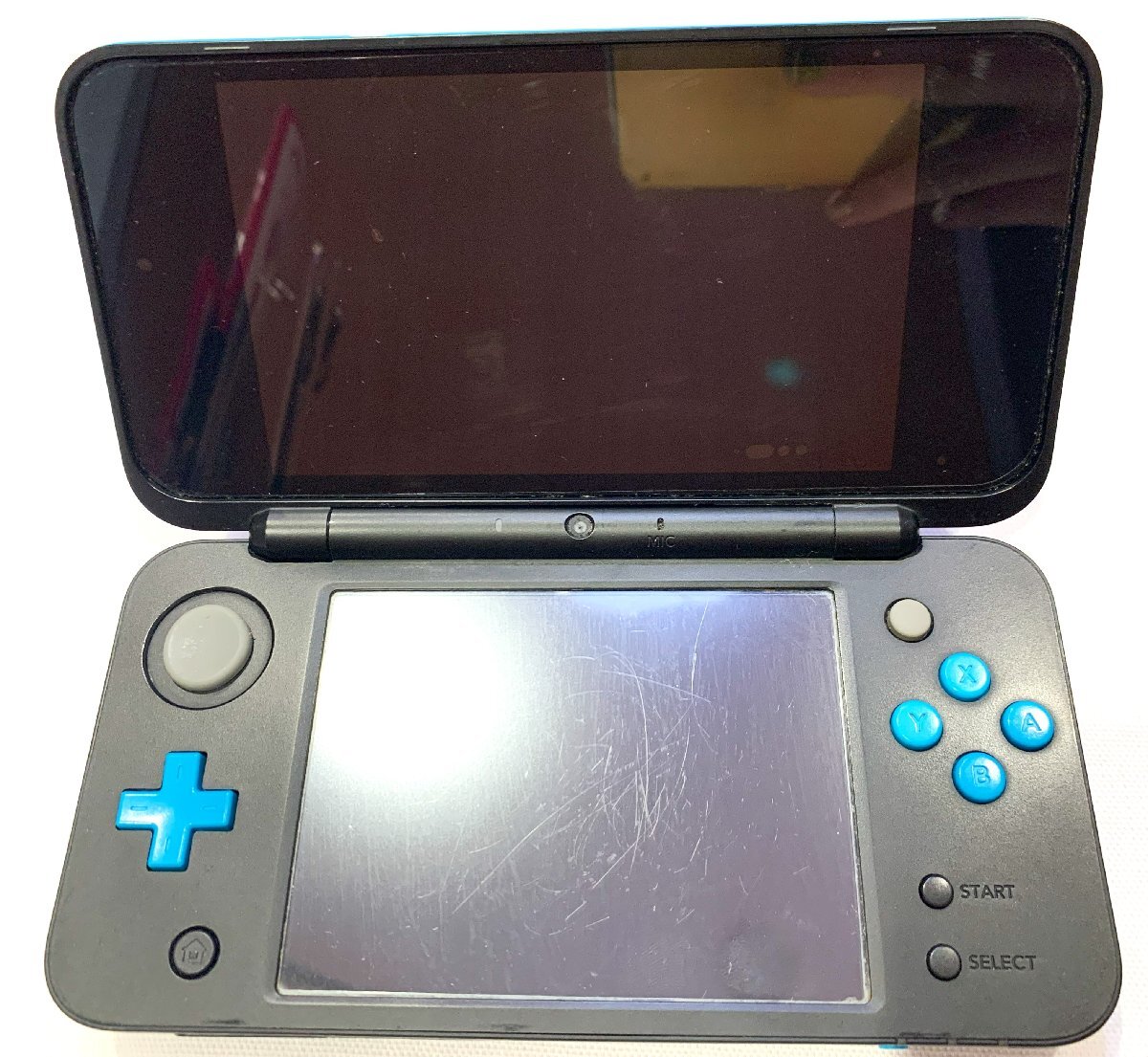 【5RH金04001E】1円スタート★New2DSLL★2DS★Nintendo★充電器/ソフト付★どうぶつの森★とび森★ターコイズ★ブラック★動作品★本体_画像3