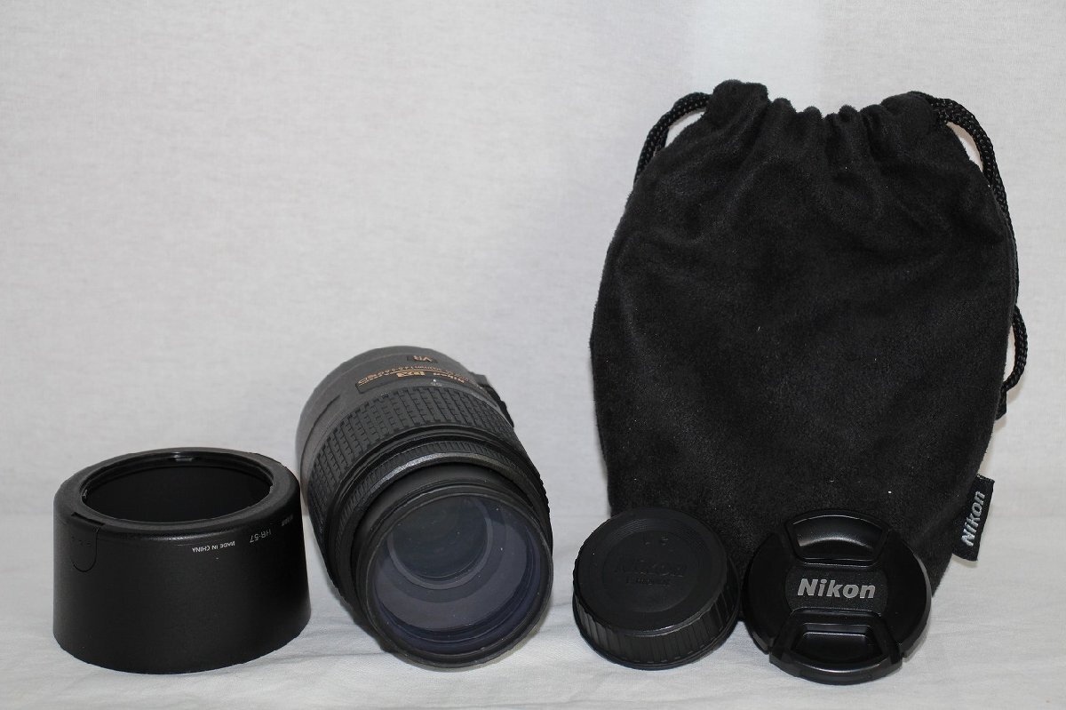 [6sP03008F]*1 jpy start *Nikon Nikon * lens *AF-S*55-300.*1:4.5-5.6*G*ED* lens with a hood * cap attaching * case attaching * present condition goods 