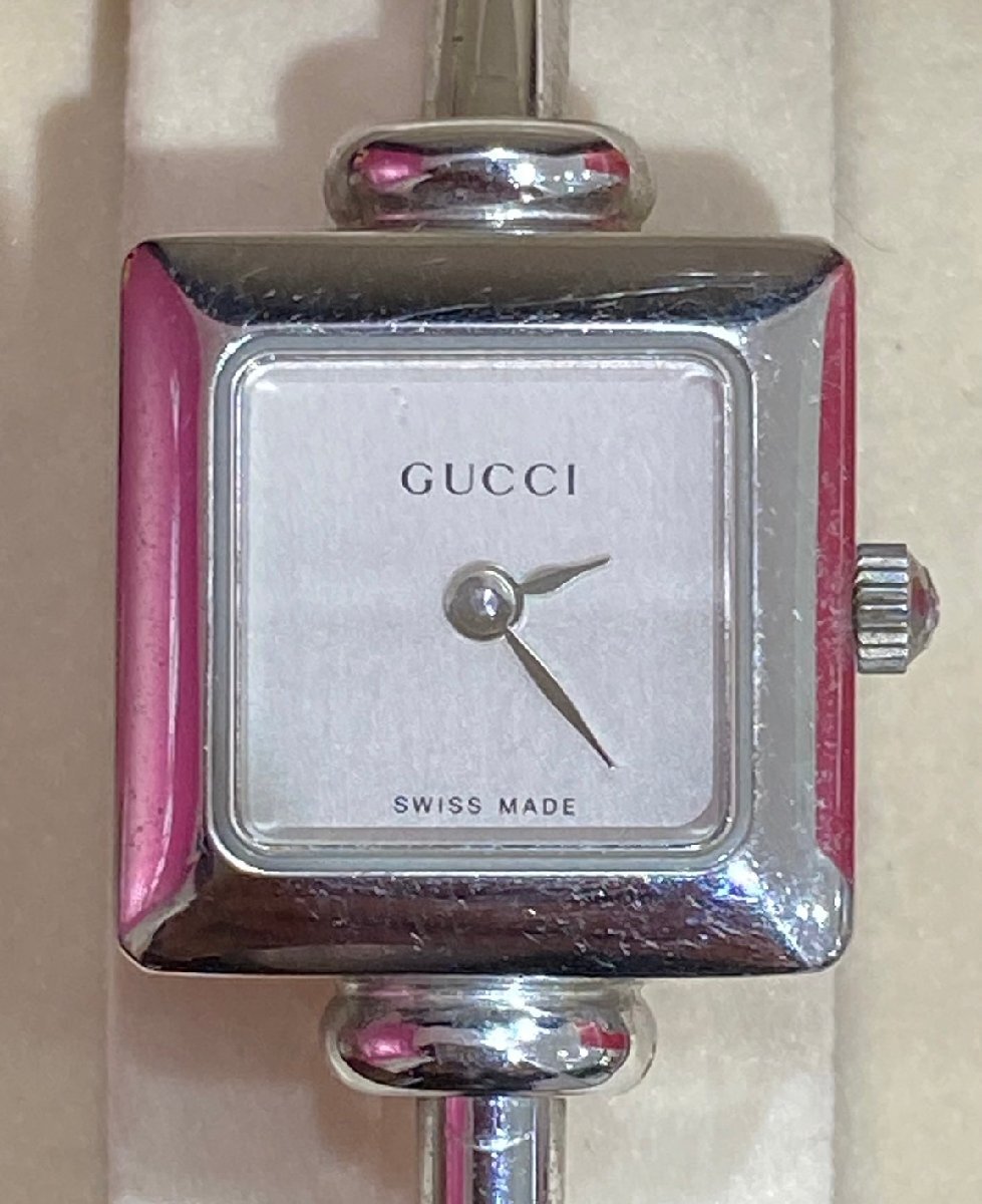 【6AG妙04003F】★1円スタート★GUCCI★グッチ★レディース★クォーツ★腕時計★不動★箱あり★保証書あり★SWISS MADE★_画像4