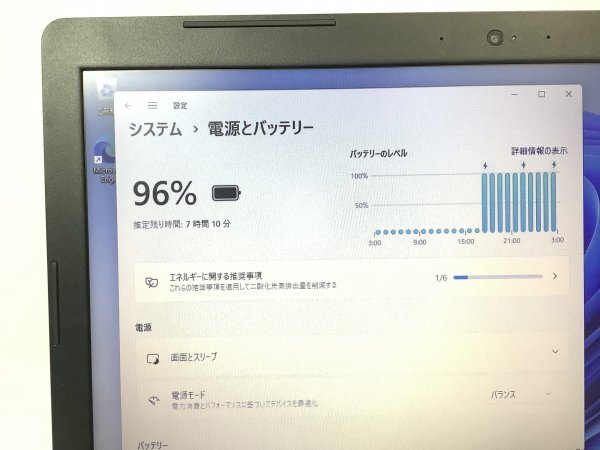 お宝アキバ/中古品14日保証 AC付 Wi-Fi BT カメラ 充電96％で7h Latitude3590 15.6型 Win11P64 Core i5-7200U メ8 SSD256 梱100 小1863の画像3