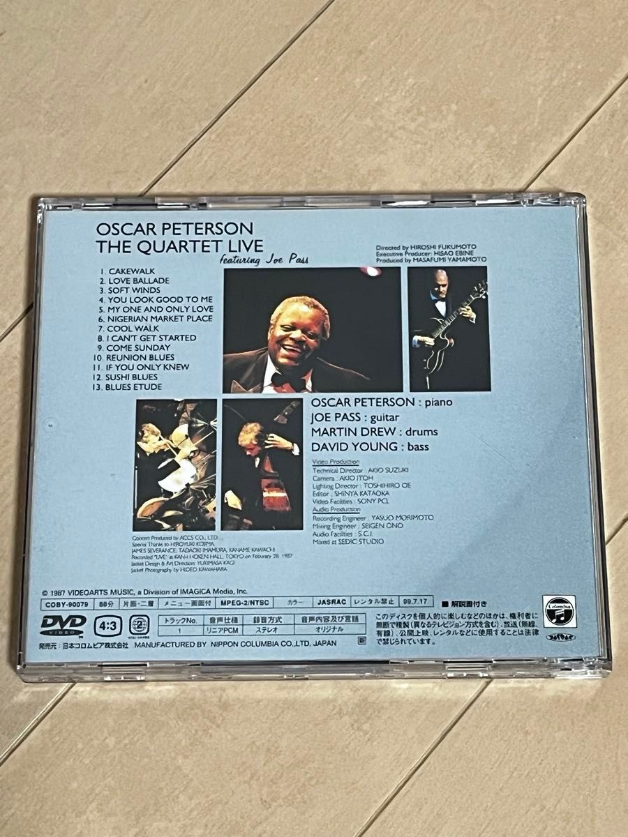  OSCAR PETERSON THE QUARET LIVE featuring Joe Pass  オスカーピーターソンDVD