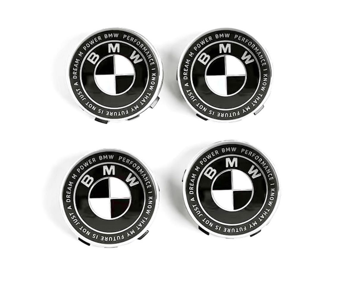 BMW センターキャップ　ホイールキャップ　56mm 4個セット 黒白　50周年