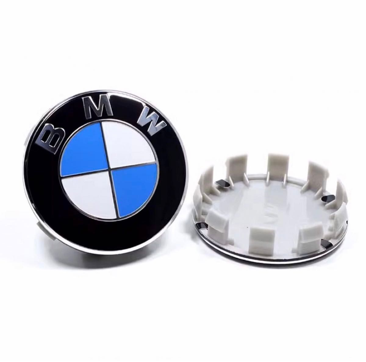 BMW ホイールセンターキャップ　ハブキャップ　68mm 4個セット　ブルー　neno