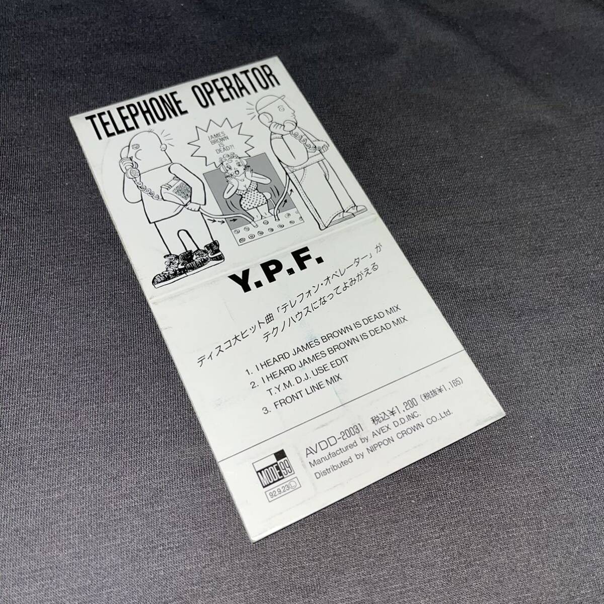 Y.P.F. / Telephone Operator 日本盤 8cm CD Single (AVDD-20031) YPF /テレフォン・オペレーター CDS_画像1