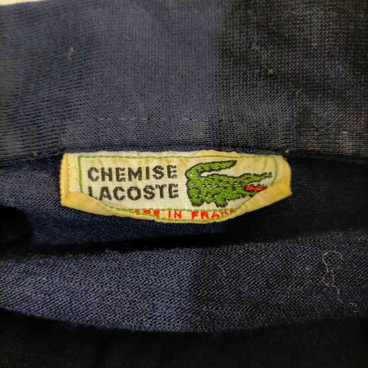 CHEMISE LACOSTE(シュミーズ ラコステ) 70S前期 ワンポイント刺繍 長襟 シャツ メンズ 中古 古着 0530_画像6