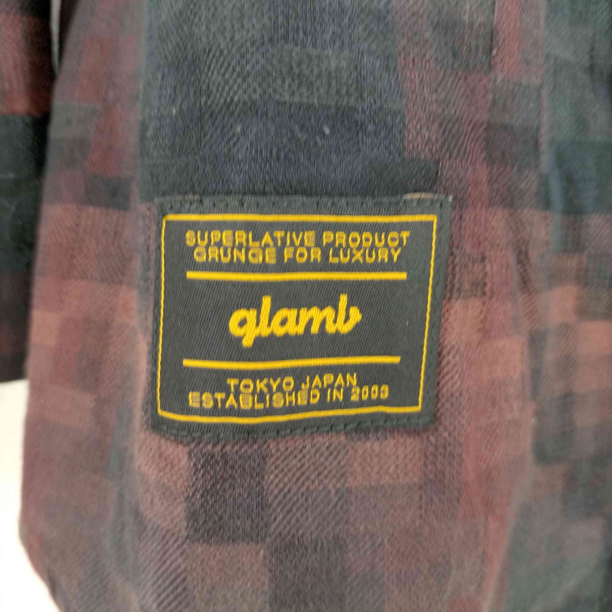 glams(グラム) ピクセルチェックシャツ Pixel check SH メンズ JPN：3 中古 古着 0215_画像5