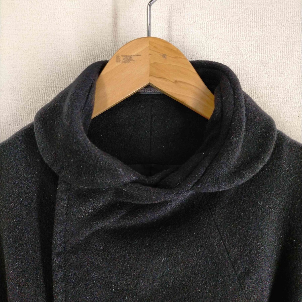 Yohji Yamamoto(ヨウジヤマモト) カシミヤ30% アシンメトリーウールジャケット レディース 中古 古着 0309_画像3