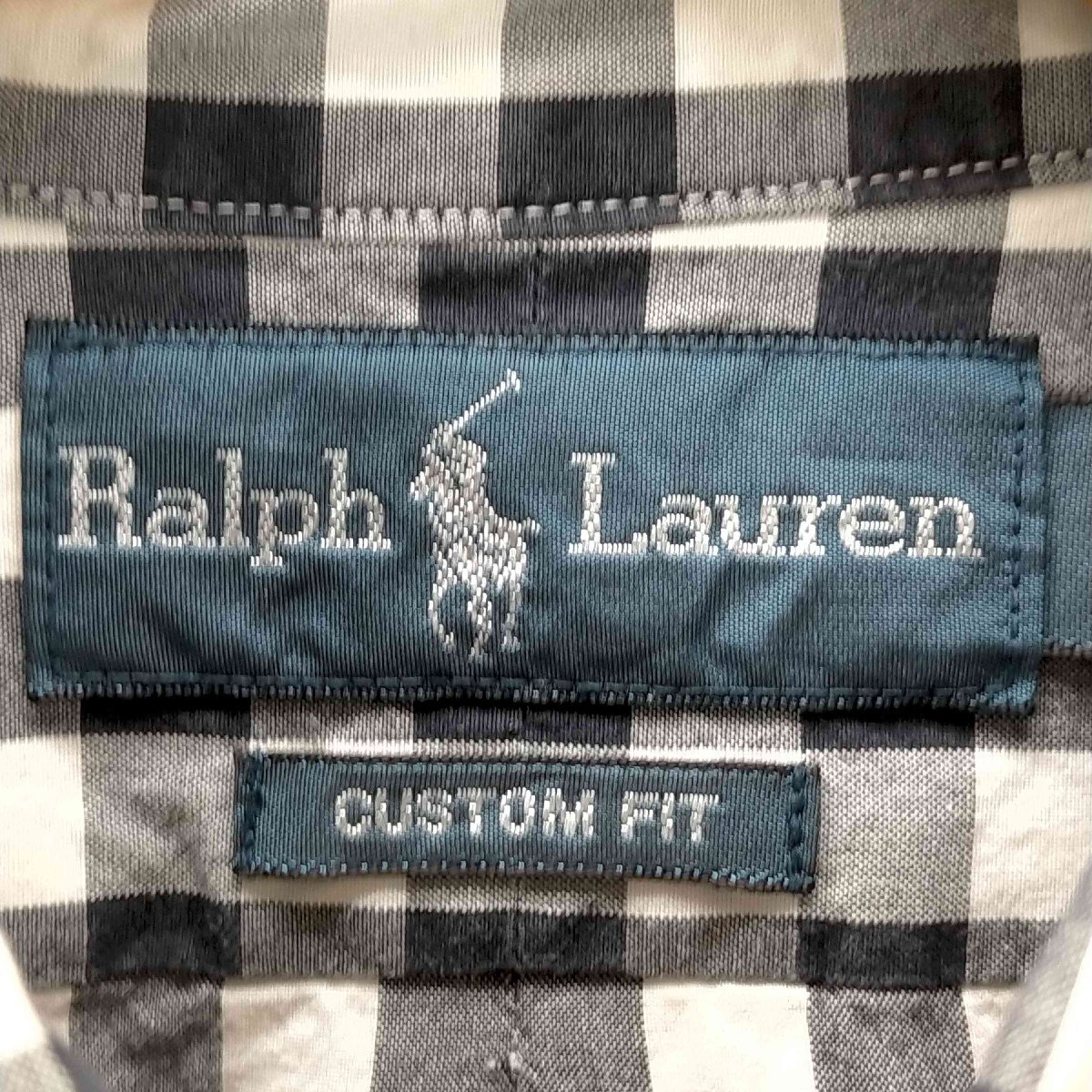 RALPH LAUREN(ラルフローレン) L/S CUSTOM FIT スモールポニー刺繍 ブロックチェ 中古 古着 0810_画像6