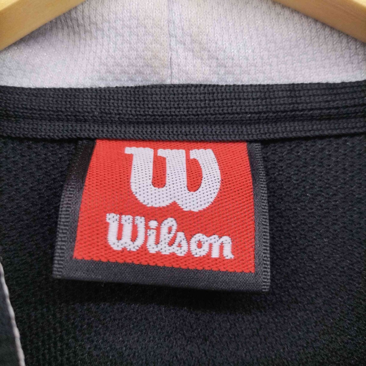 wilson(ウィルソン) 90S ロゴ 刺繍 ジップアップ ジャージ パーカー メンズ S-M 中古 古着 0334_画像6