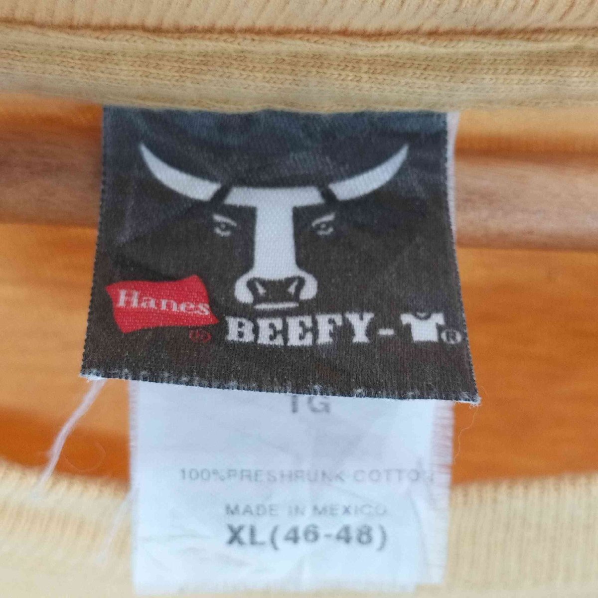 Hanes(ヘインズ) 00S 企業ロゴ 前面プリント クルーネックTシャツ メンズ import：XL 中古 古着 0944_画像6
