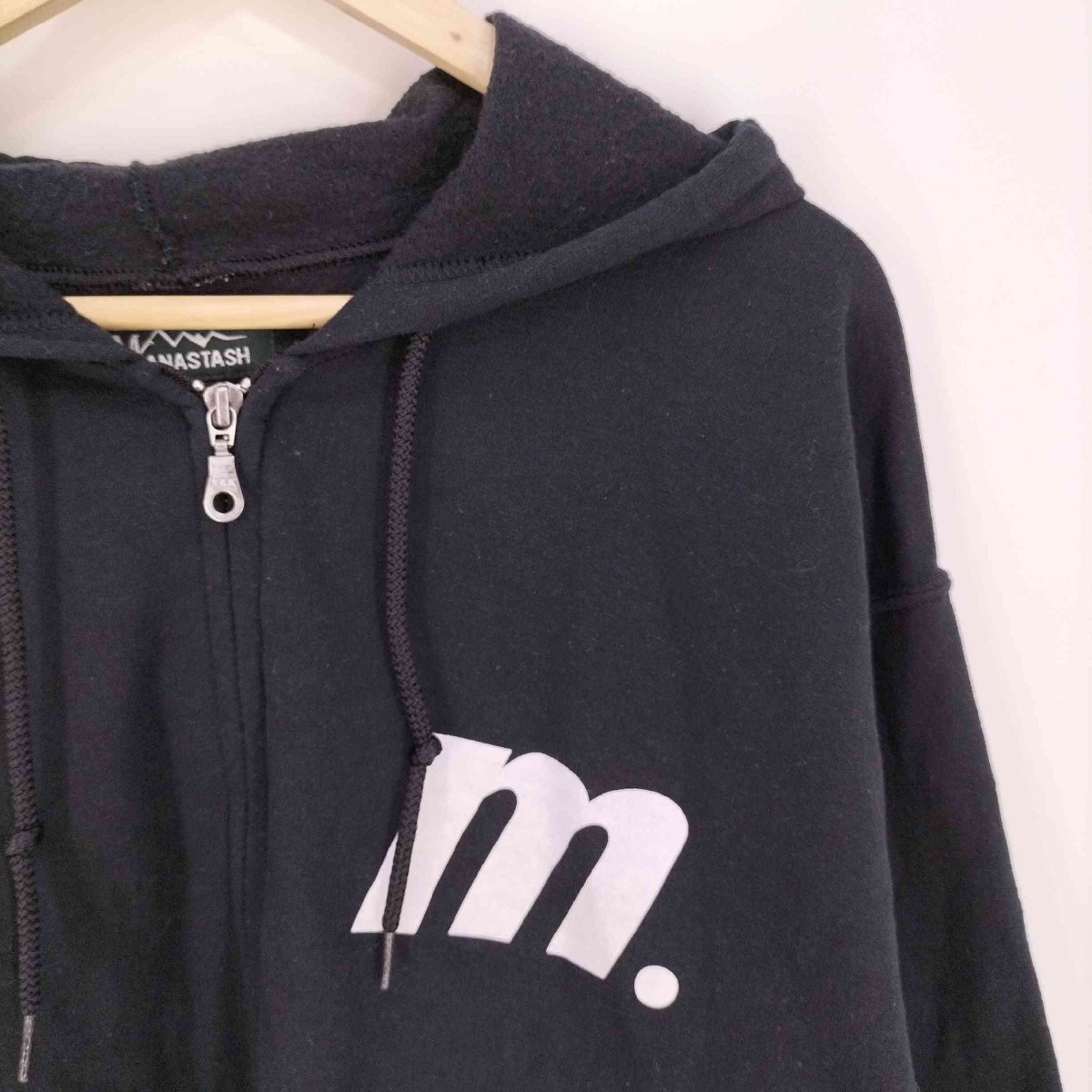 MANASTASH(マナスタッシュ) M ZIP PARKA ロゴプリント ジップアップパーカー メンズ 中古 古着 0247の画像5