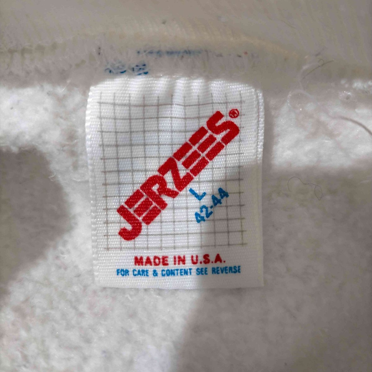 JERZEES(ジャージーズ) USA製 フロントプリント トレーナー メンズ import：L 中古 古着 0344_画像6