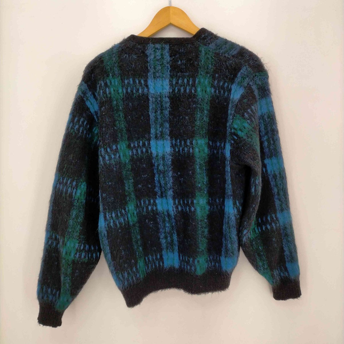 CAMPUS(キャンパス) 60S WOOL-MOHAIR ウールモヘア総柄カーディガン 毛足長め メンズ 中古 古着 0305_画像2