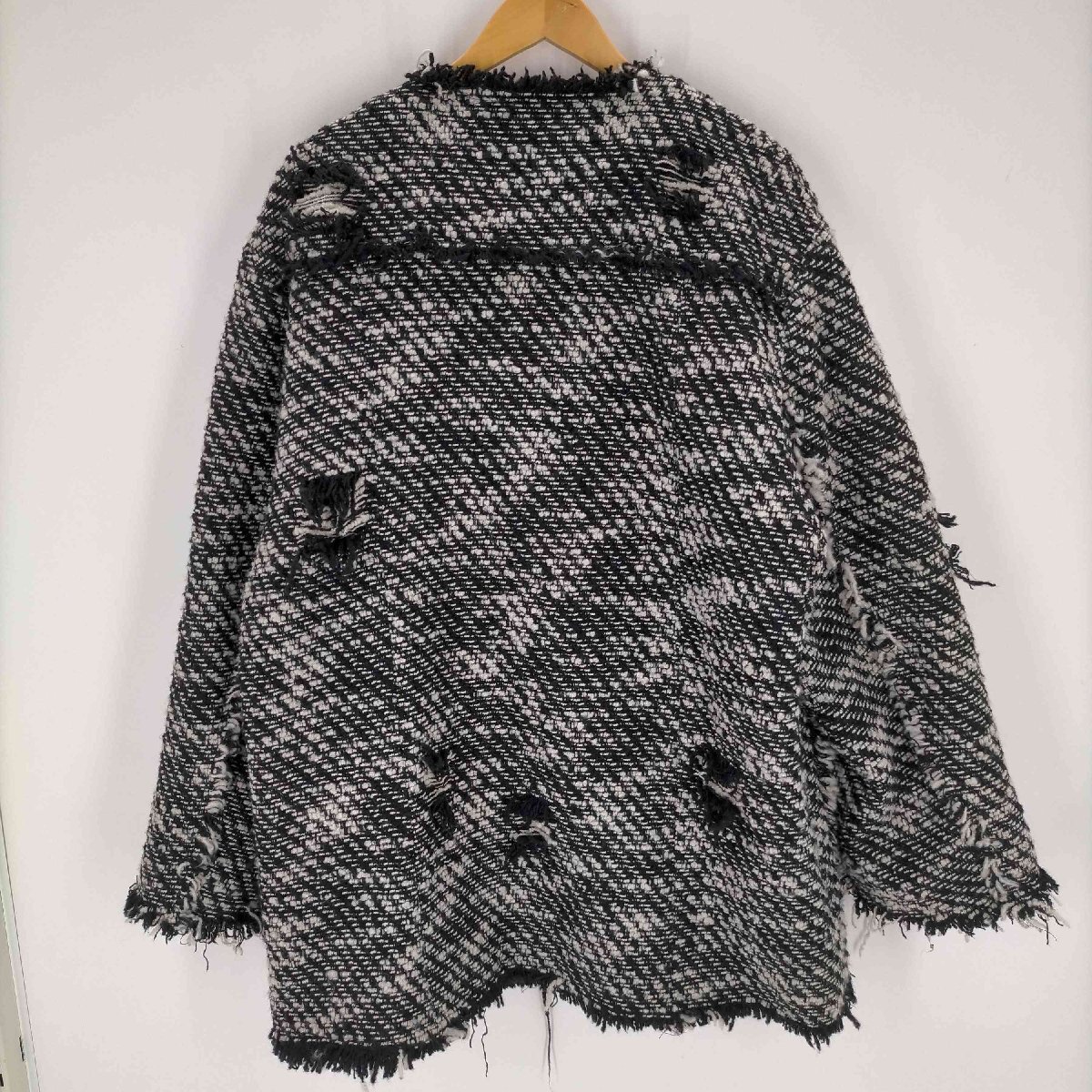 PRANK PROJECT(プランクプロジェクト) Tweed Damaged Over Jacket レ 中古 古着 0402_画像2