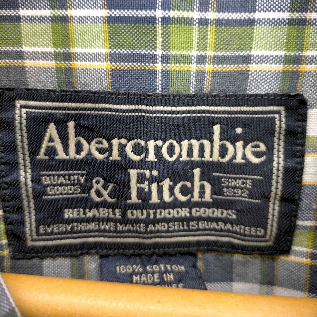 Abercrombie & Fitch(アバクロンビーアンドフィッチ) チェック柄 半袖BDシャツ メ 中古 古着 0147_画像6